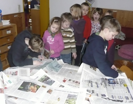 Zeitungsprojekt im Kindergarten